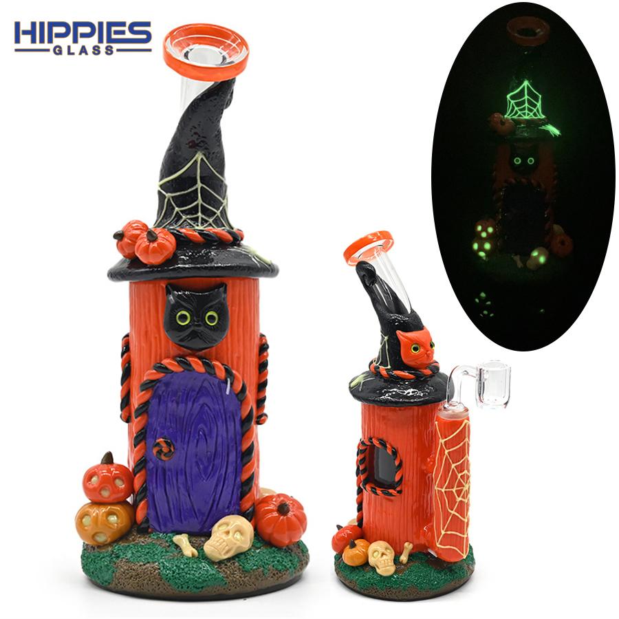 24cm 高硼硅玻璃水煙具 萬聖節主題煙具 玻璃水煙 玻璃水煙管 3