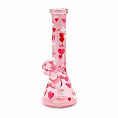 Borosilicate Pink Glass Water Pipe,Glass Bong,Glass Hookah,Smoking Accessaries