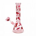 情人節系列玻璃水煙具 高硼硅玻璃水煙筒 粉色玻璃水煙管 吸煙配件 13