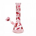 Borosilicate Pink Glass Water Pipe,Glass Bong,Glass Hookah,Smoking Accessaries