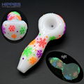 4 inch,White jade pipe,Glow in the dark,Cartoon Cherry/Cat Claw/Strawberry Pipe