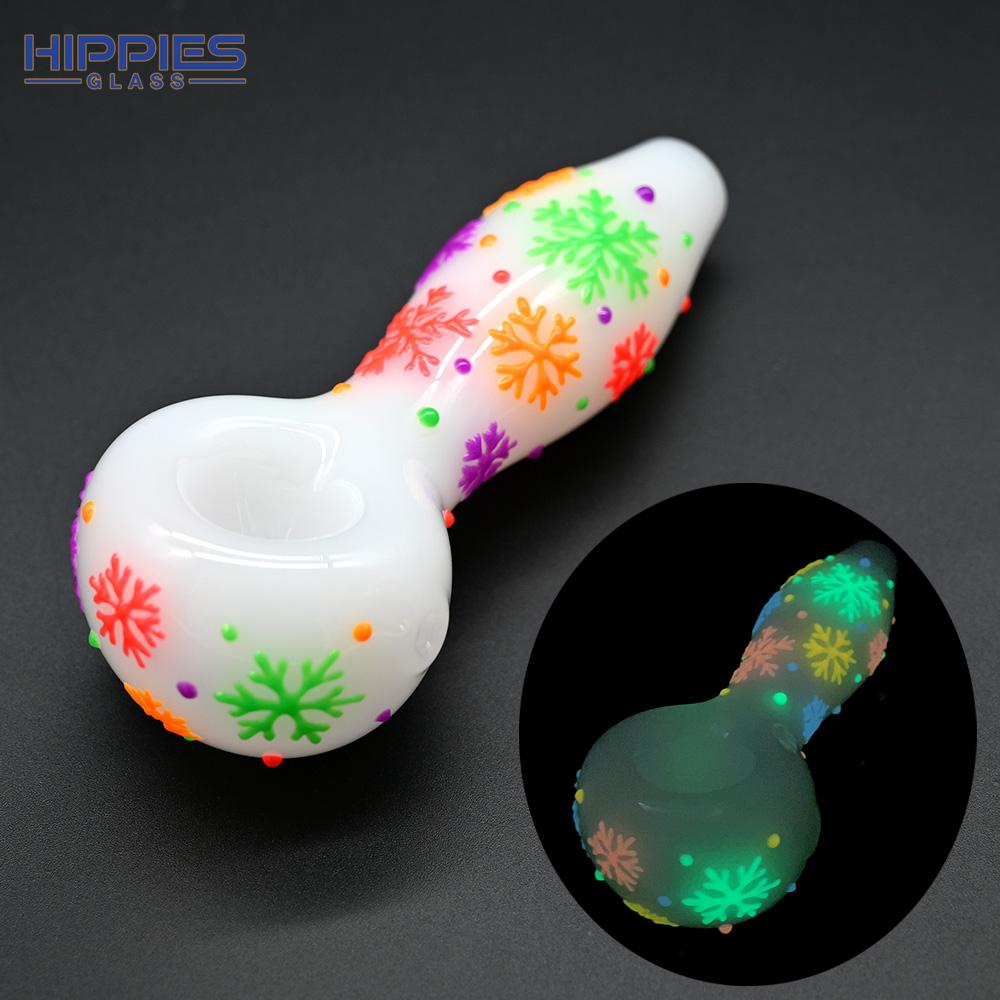 4 inch,White jade pipe,Glow in the dark,Cartoon Cherry/Cat Claw/Strawberry Pipe 2