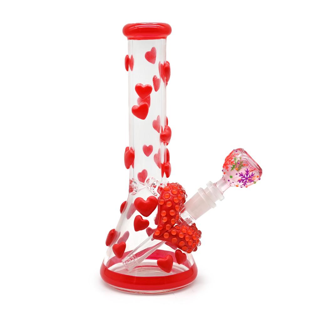 玻璃煙具，高硼硅玻璃水煙管，玻璃水煙筒，情人節主題煙具 4