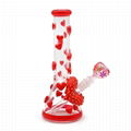 Borosilicate Pink Glass Water Pipe,Glass Bong,Glass Hookah 4