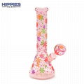 Glass Water Pipe With Snow,Glow In Dark,Glass hookah,borosilicate glass 6