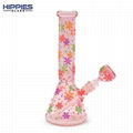 Glass Water Pipe With Snow,Glow In Dark,Glass hookah,borosilicate glass 8