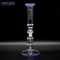 Glass Percolator Hookah,3 Layer Honeycomb Percs & 1 Turbine Perc Hookah 3