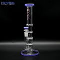 Glass Percolator Hookah,3 Layer Honeycomb Percs & 1 Turbine Perc Hookah 1