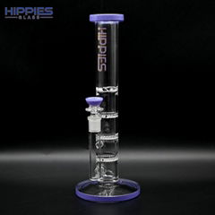 Glass Percolator Hookah,3 Layer Honeycomb Percs & 1 Turbine Perc Hookah