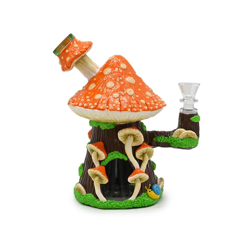 高硼硅玻璃水煙壺 蘑菇水煙管 手工軟陶泥煙具 卡通青蛙煙具 5