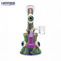 Glass Bong,Evil Eyes Glow In Dark,Glass Hookah,Borosilicate Glass water pipe