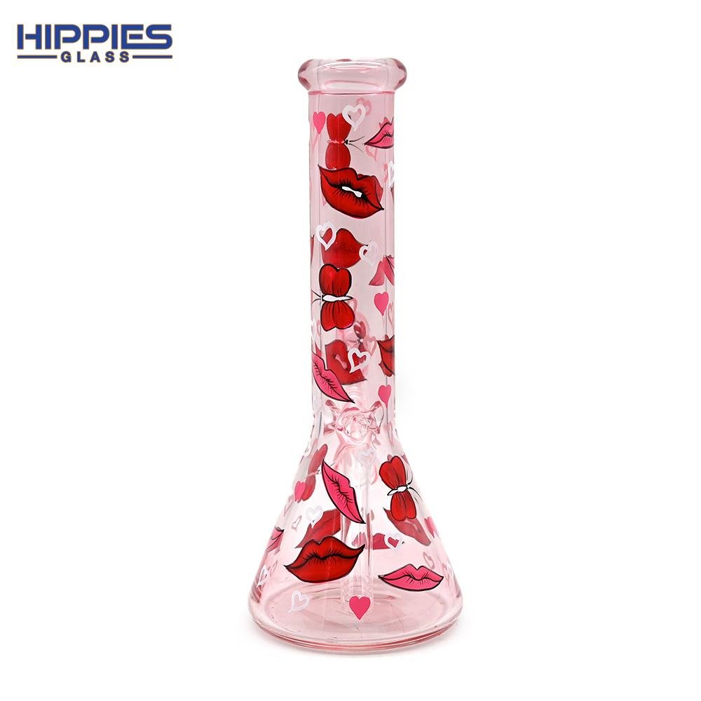 Borosilicate Pink Glass Water Pipe,Glass Bong,Glass Hookah,Smoking Accessaries 3