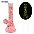 Starry Moon With Glass Water Pipe,Glow In Dark,Glass hookah,borosilicate glass 1