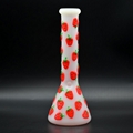 Colorful Luminous Strawberry,Glow In Dark,Borosilicate Glass Water Pipe