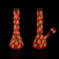 Colorful Luminous Strawberry,Glow In Dark,Borosilicate Glass Water Pipe 9