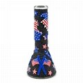 美国独立日玻璃水烟管，手工捏制彩色软陶泥玻璃水烟筒