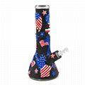 美國獨立日玻璃水煙管，手工捏制彩色軟陶泥玻璃水煙筒