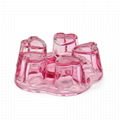 粉色/紅色/透明簡易玻璃茶爐，暖茶底座，創意簡約透明玻璃茶爐