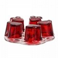 紅色/透明簡易玻璃茶爐，暖茶底