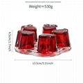 紅色/透明簡易玻璃茶爐，暖茶底座，創意簡約透明玻璃茶爐 3
