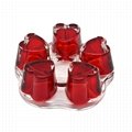 红色/透明简易玻璃茶炉，暖茶底座，创意简约透明玻璃茶炉 4