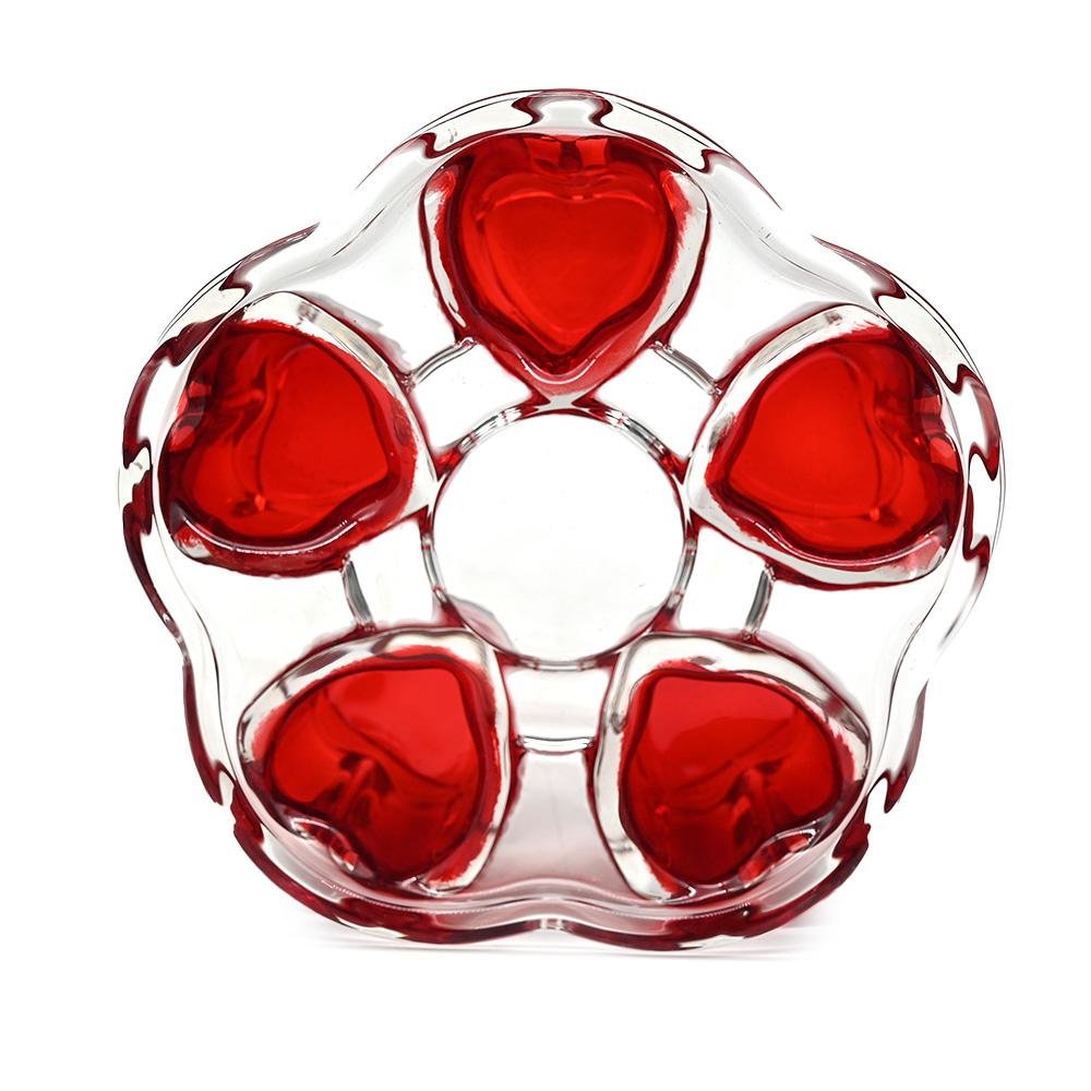 紅色/透明簡易玻璃茶爐，暖茶底座，創意簡約透明玻璃茶爐 5