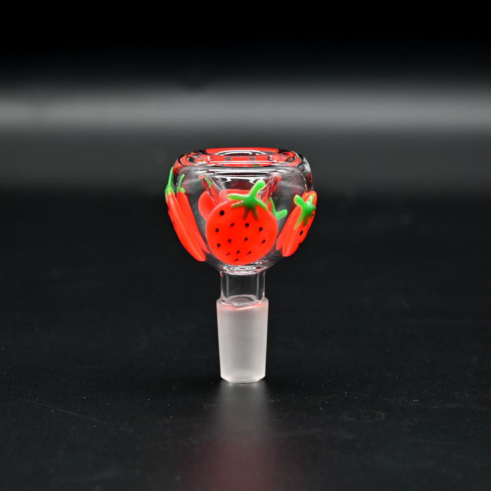 Borosilicate Glass Pipe Accessories,Luminous Hand Drawn strawberry 5
