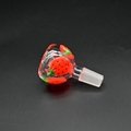 Borosilicate Glass Pipe Accessories,Luminous Hand Drawn strawberry 6
