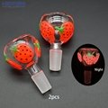 Borosilicate Glass Pipe Accessories,Luminous Hand Drawn strawberry