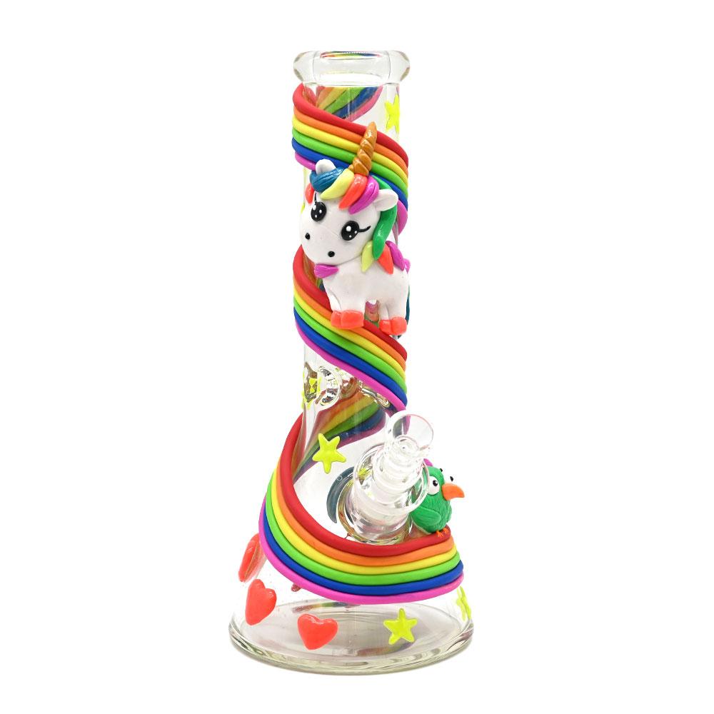 高硼硅玻璃水煙管，卡通玻璃水煙筒，手工工藝品，吸煙配件 4
