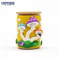 Handmade Kneading Polymer Clay Tobacco Canister With Cartoon Mushroom