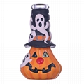 Hand Drawn Pumpkin & Elves Glass Beaker Bong,Cute Halloween Bong