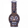 Hand Drawn Human Skeleton Glass Beaker Bong,Cute Halloween Pipe