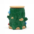 HippiesGlass,Handmade Kneading Polymer Clay Tobacco Canister