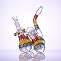 彩色高硼硅玻璃水烟壶，彩色琉璃玻璃水烟斗，葫芦烟斗