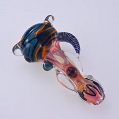 彩色琉璃烟斗，高硼硅玻璃烟斗，玻璃水烟