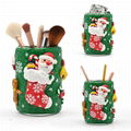 Christmas Elements,Borosilicate Glass Smoking Ashtray With Bamboo Cover 4