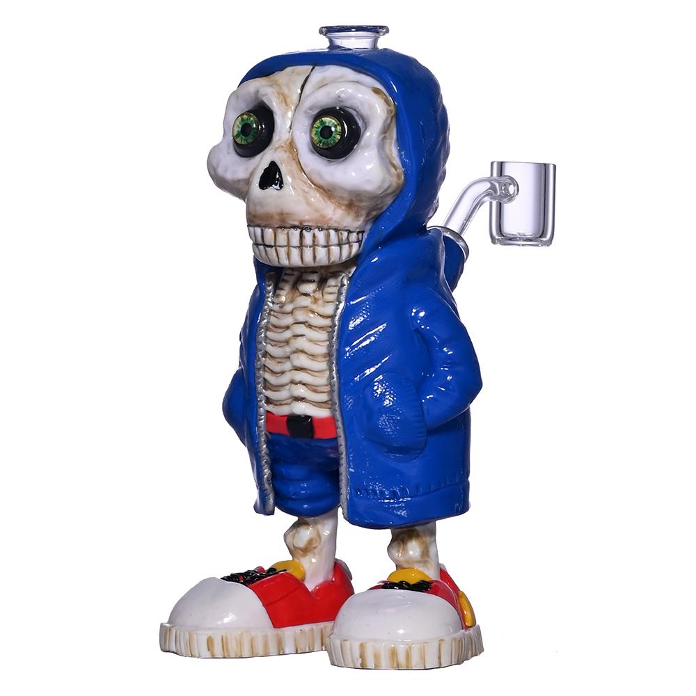 Polymer Clay Glass Pipe,3D Cute Skeleton Man Bong 2