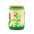 Handmade Kneading Polymer Clay Tobacco Canister With Cartoon House,Glass Ashtray 8