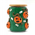 Polymer Clay Tobacco Canister With Pumpkin,Borosilicate Glass Smoking Ashtray