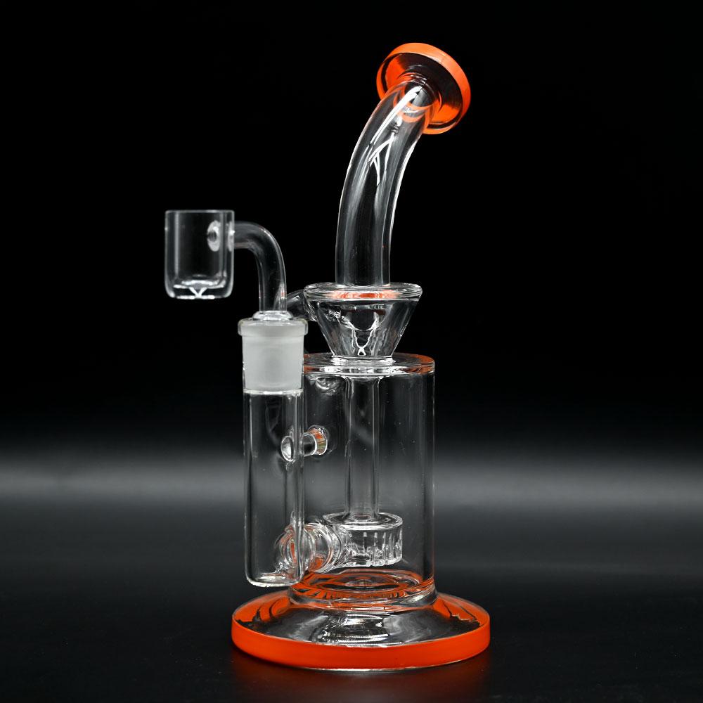 Glass Percolator Bong,Recycler glass Dab Rigs With Quartz banger,Glass pipes