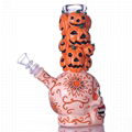 Skull Glass Beaker Bong,Cute Halloween Pumpkin,Glass Water Pipe With 14mm Bowl