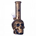 Hand Drawn Human Skeleton Glass Beaker Bong,Cute Halloween Pipe