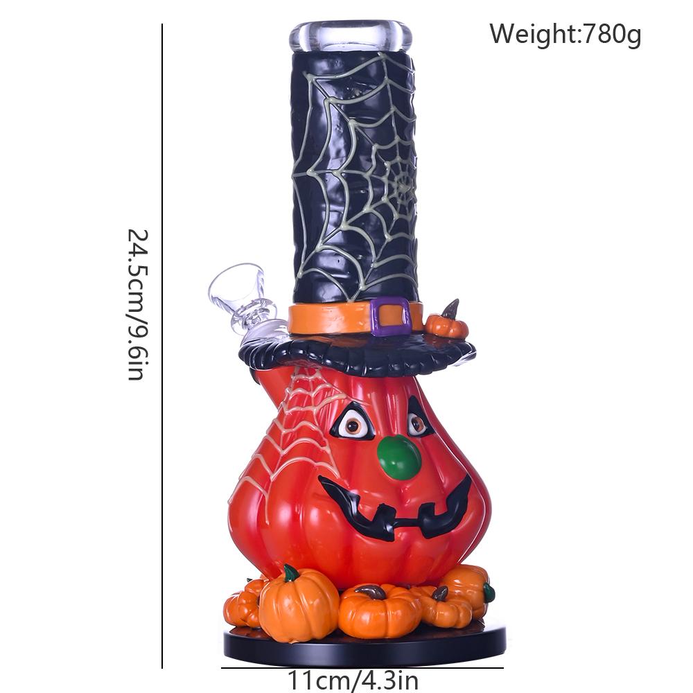 手工制作高硼硅玻璃水烟管，万圣节南瓜水烟壶 5