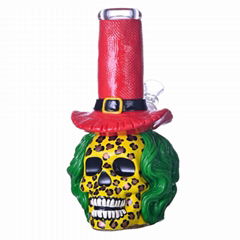 Human Skeleton Glass Beaker Bong,Halloween Pumpkin & Elves,Pirate Hat