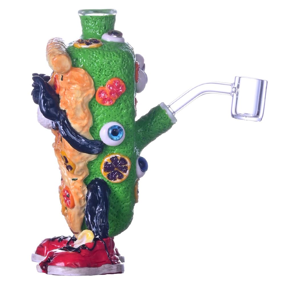 Polymer Clay Cartoon Pizza Monster Glass Smoking Item 2