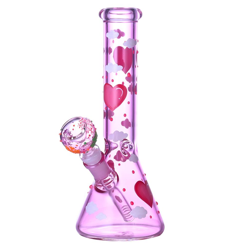 手工繪製情人節系列水煙管，帶夜光高硼硅玻璃水煙壺 3