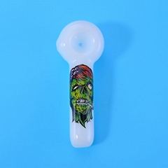 Borosilicate Glass Pipe With Cartoon Monster Stickers,Glass Pipe
