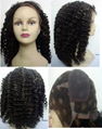 Human hair Full lace wig