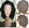 Human hair Full lace wig